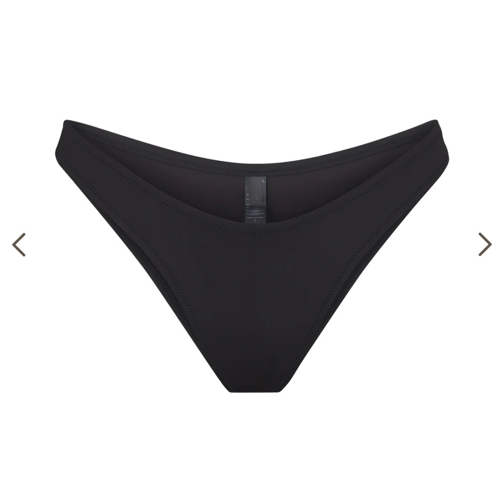 NWT Skims Cheeky Tanga Bottoms Black Size M